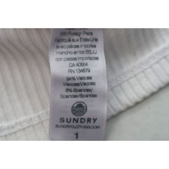 Anthropologie x Sundry Women Sz 1 US S Black/White Skirt S/S Shirt 2-pc Set - Picture 3 of 10